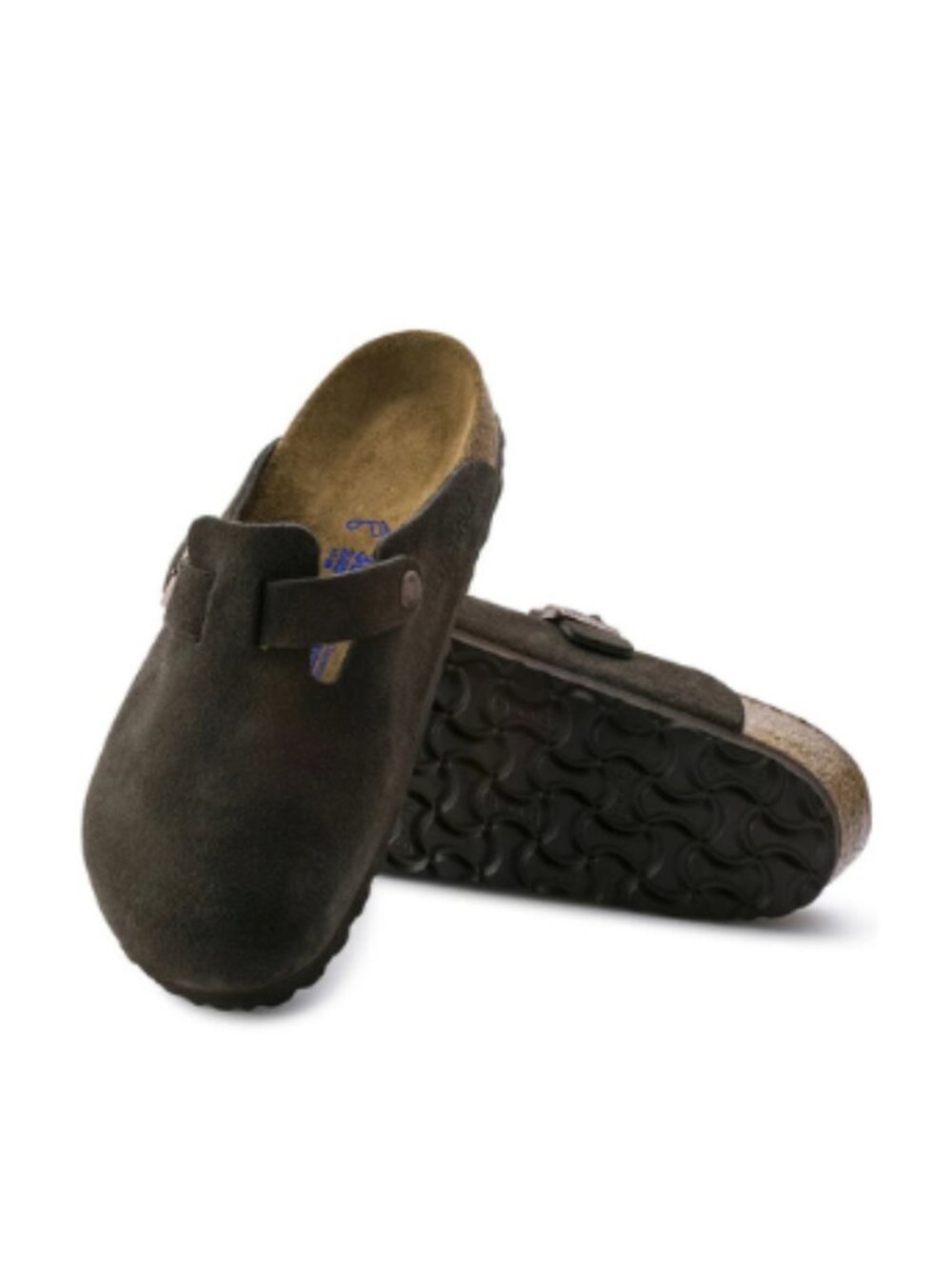 Birkenstock Boston Soft Footbed Suede Leather Clog Sandals - M
